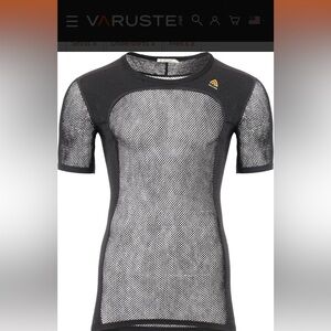 Men’s Black Wool Mesh Short Sleeve Shirt Cold Camping MUST!